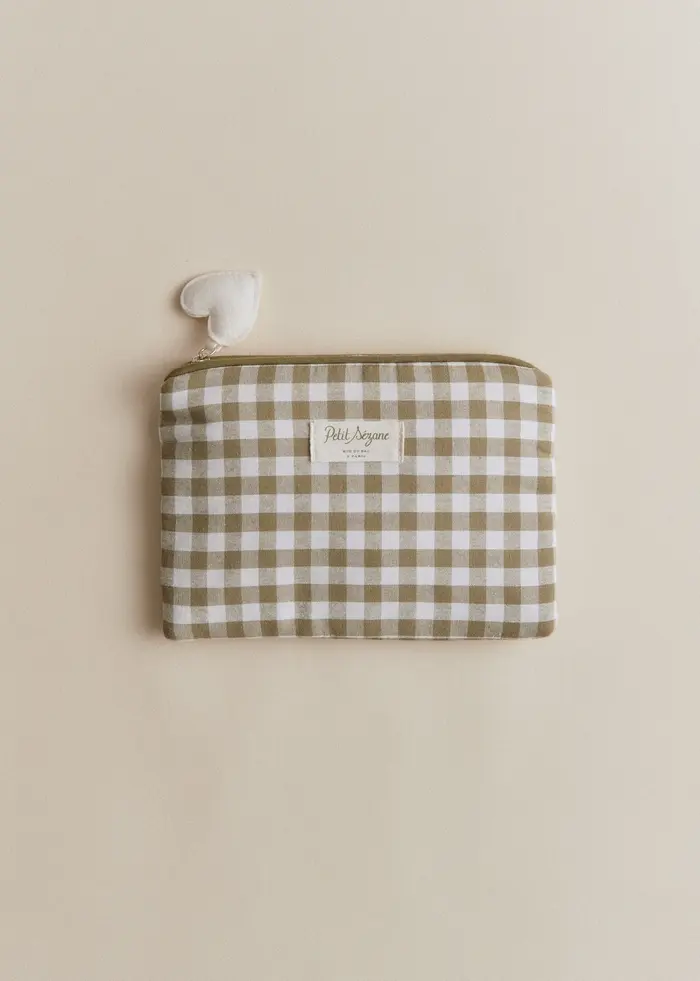 Pochette plate - Vichy Vert