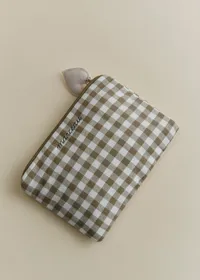 Pochette plate - Vichy Vert — view 3