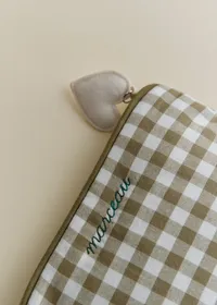 Pochette plate - Vichy Vert — view 4