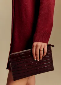 Pochette Serena - Choco Croco — view 3