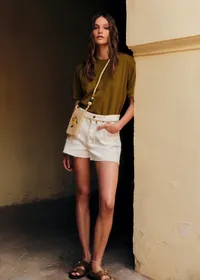 Pochette Tasha - Raphia Broderie Citron — view 2