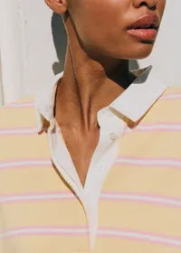 Polo Elio - Rayures Pastel Jaune Rose — view 2