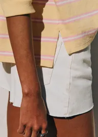 Polo Elio - Rayures Pastel Jaune Rose — view 3