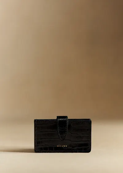 Porte-cartes Ginette - Noir Croco