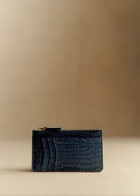 Porte-cartes Grand Alfred - Denim Croco — view 2