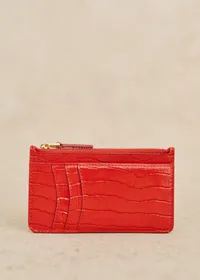Porte-cartes Grand Alfred - Rouge Croco — view 2