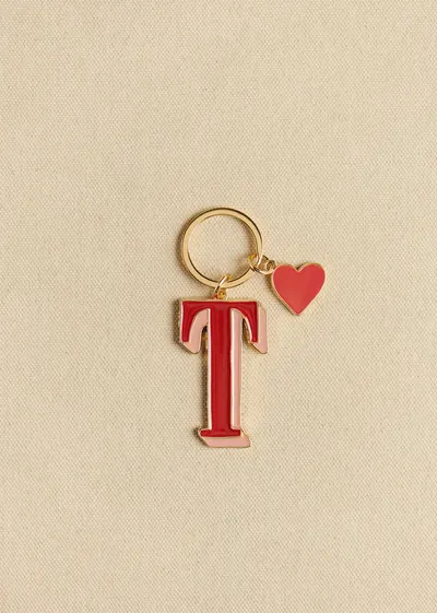 Porte-clé Abécédaire - Lettre T - Rouge