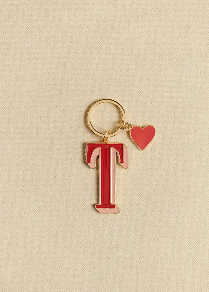 Porte-clé Abécédaire - Lettre T - Rouge