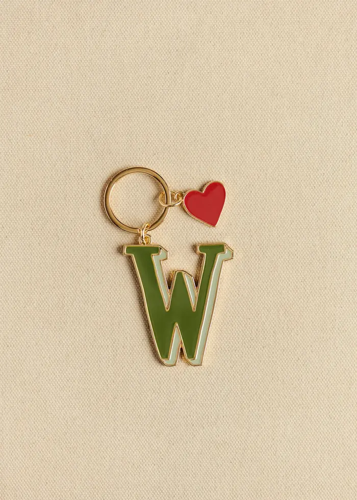 Porte-Clé Abécédaire - Lettre W - Vert