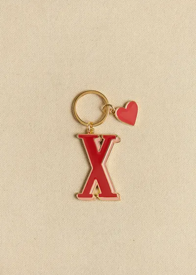 Porte-Clé Abécédaire - Lettre X - Rouge