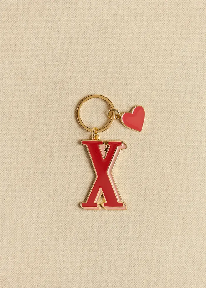 Porte-Clé Abécédaire - Lettre X - Rouge