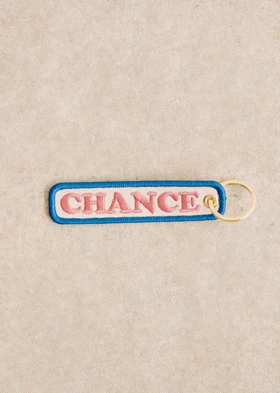 Porte-clé Brodé - Rose "Chance"