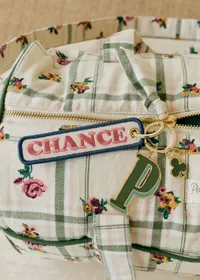 Porte-clé Brodé - Rose "Chance" — view 2
