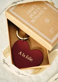 Porte-clé Coeur - Rouge "A la folie" — view 2