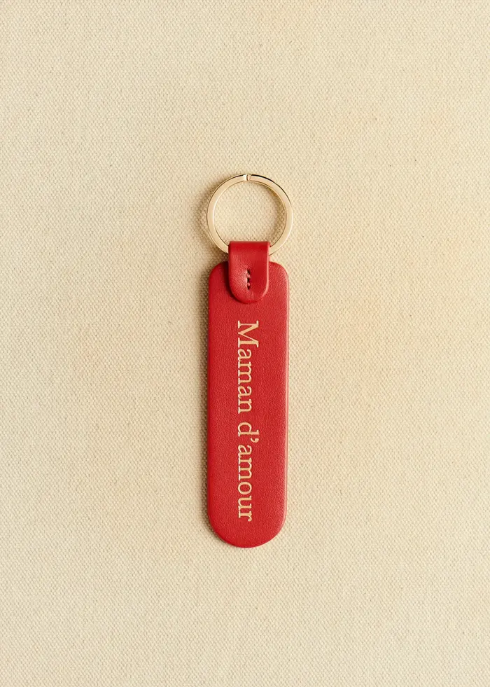 Porte-clé - Rouge passion "Maman d'amour"