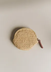 Porte-monnaie Nicole - Raphia Broderie Coeur — view 2