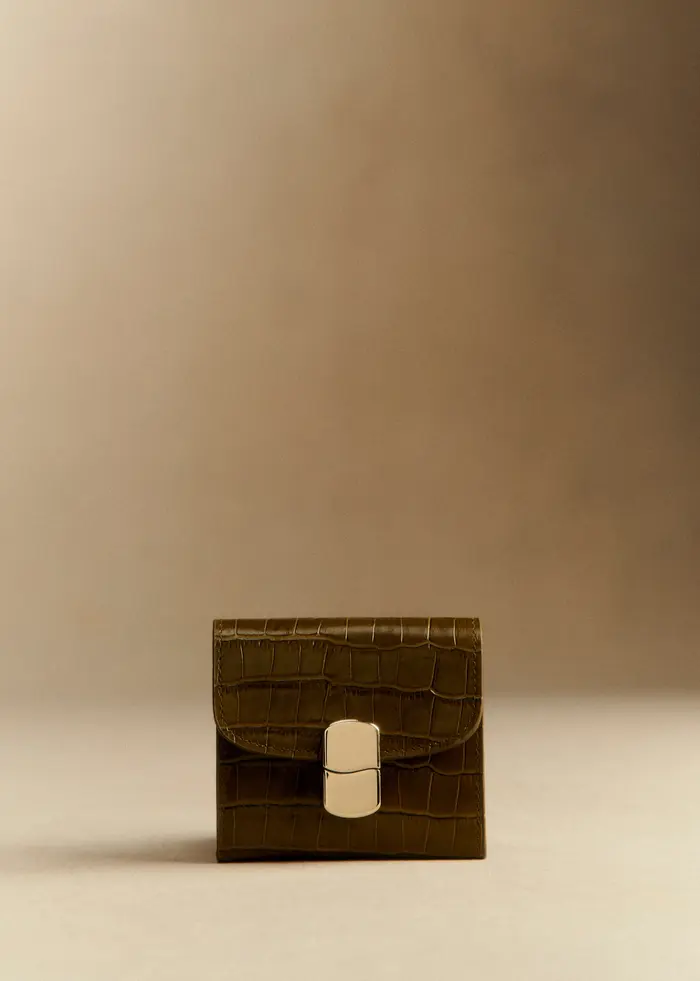Portefeuille Petit Milo - Pistache Croco