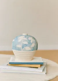Poterie décorée petit modèle - Maia Bunge - Jardin secret bleu — view 3