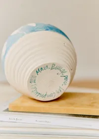Poterie décorée petit modèle - Maia Bunge - Jardin secret bleu — view 5