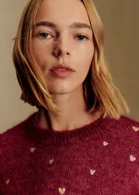 Pull Cinta - Bordeaux Coeur Doré — view 2