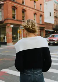 Pull Claudio - Marine Col Ecru — view 4