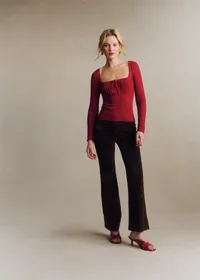 Pull Élisia - Rouge Foncé — view 4
