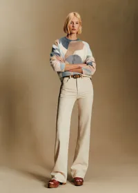 Pull Hollie - Imprimé Feuillage Bleu/ Camel — view 4