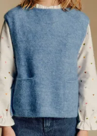 Pull Léandre - Bleu Moyen — view 2