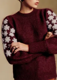 Pull Luke - Bordeaux / Ecru — view 2
