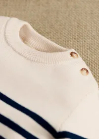 Pull Malo - Naturel / Marine — view 2