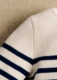 Pull Malo - Naturel / Marine — view 3