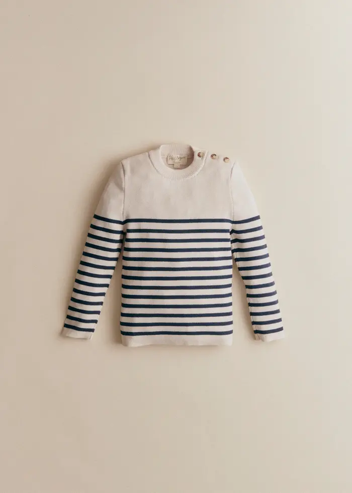 Pull Malo - Naturel / Marine