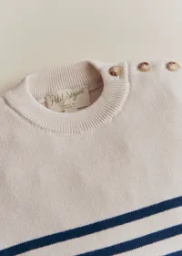 Pull Malo - Naturel / Marine — view 2