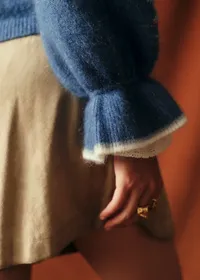 Pull Mathieu - Sézane x Baziszt - Jacquard Fond Bleu — view 3