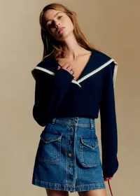 Pull Naya - Marine Détails Ecru — view 3