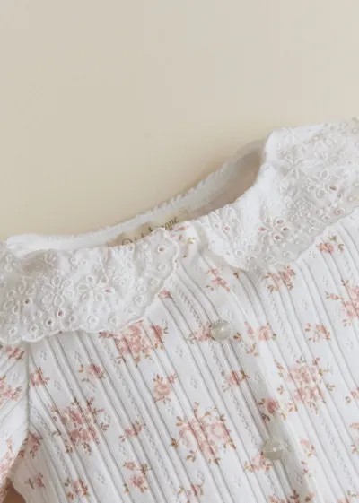 Pyjama Cassiopée - Imprimé Bouquet Doux Rose