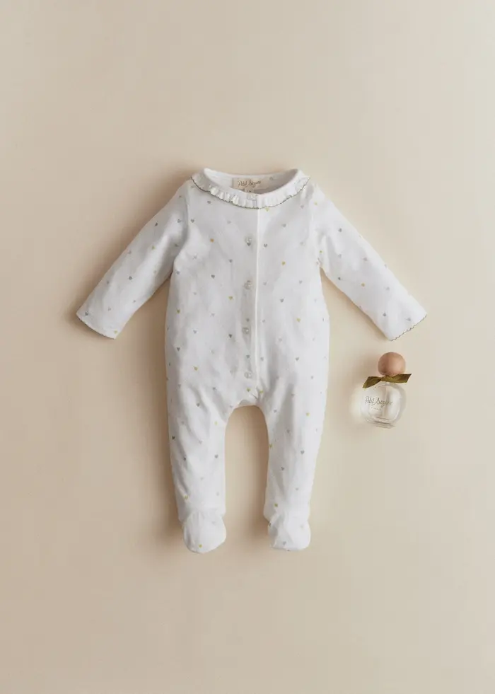 Pyjama Cléophée - Imprimé Coeur Croisillon Pastel