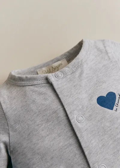 Pyjama La Chamade - Gris Chiné / Indigo