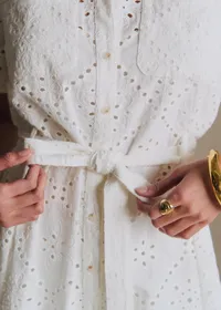 Robe Adèle - Broderie Unie Volute Écru — view 2