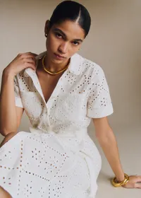 Robe Adèle - Broderie Unie Volute Écru — view 3