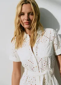 Robe Adèle - Broderie Unie Volute Écru — view 5