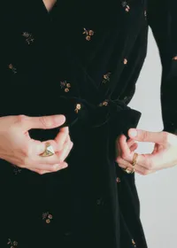 Robe Adelina - Cuivre fond noir — view 3