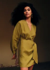 Robe ALICE - Olive Doré — view 2