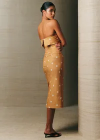 Robe Anabella - Imprimé Pois Ecru Fond Biscuit — view 3
