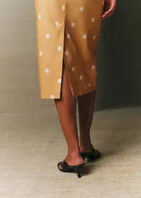 Robe Anabella - Imprimé Pois Ecru Fond Biscuit — view 4