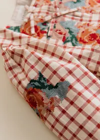 Robe Dakila - Sézane x SEA NY - Broderie Placée Terre Fond À Carreaux — view 3