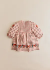 Robe Dakila - Sézane x SEA NY - Broderie Placée Terre Fond À Carreaux — view 4