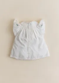 Robe Dorrie - Broderie Placée Fleurs Multico Fond Crème — view 5