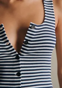 Robe Fabiola - Écru / Marine — view 3