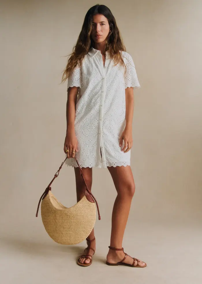Robe Helly - Broderie Unie Ecru